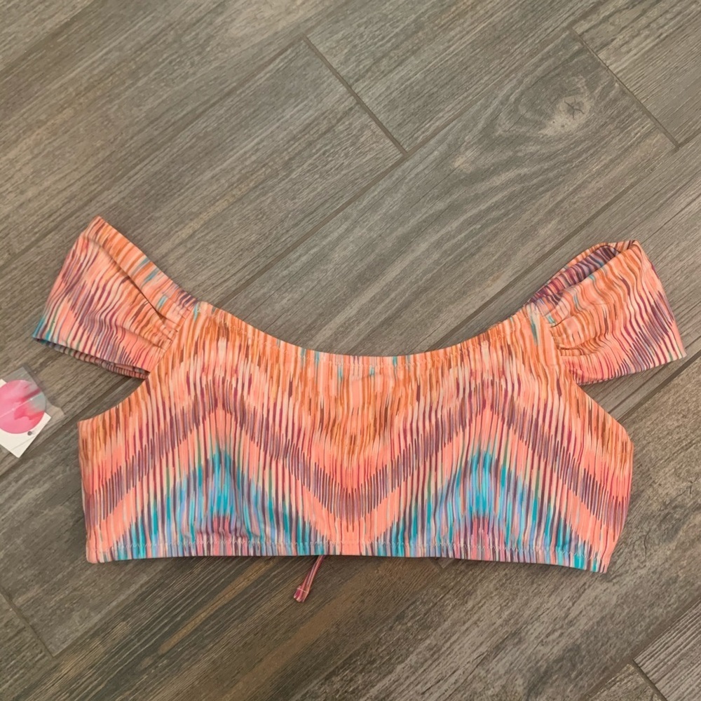 NWT Raisins Bikini Set XL Juniors Off Shoulder Lace Front Bikini Top & Bottoms - Picture 14 of 15